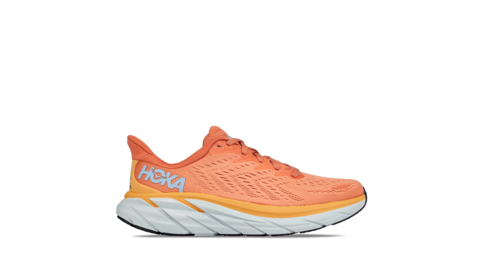 Hoka Clifton 8 Wide Road Running - Womens, Sun Baked / Shell Coral, 06.5D, 1121375-SBSCR-06.5D