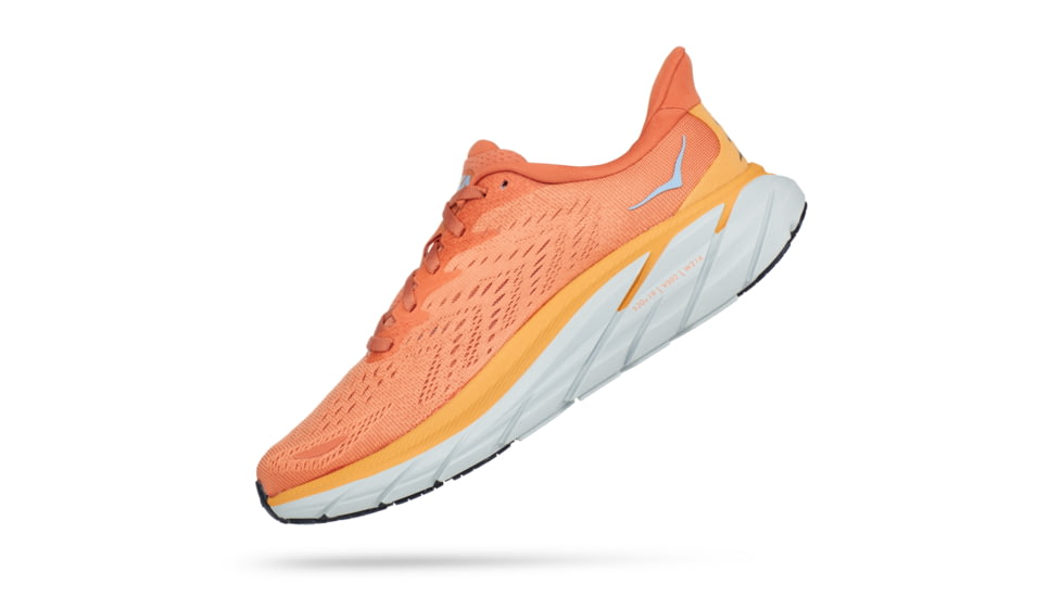 Hoka Clifton 8 Wide Road Running - Womens, Sun Baked / Shell Coral, 06.5D, 1121375-SBSCR-06.5D