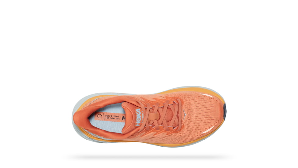 Hoka Clifton 8 Wide Road Running - Womens, Sun Baked / Shell Coral, 06.5D, 1121375-SBSCR-06.5D