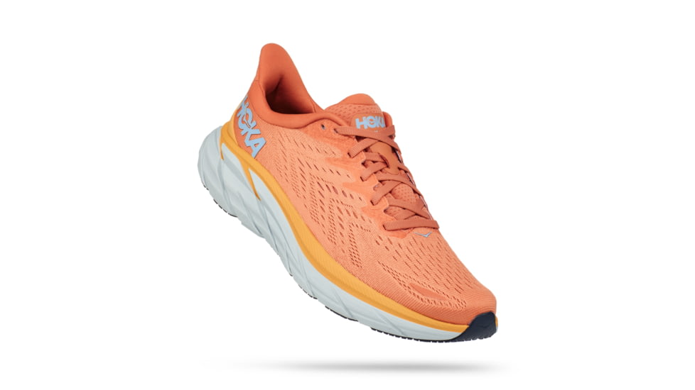 Hoka Clifton 8 Wide Road Running - Womens, Sun Baked / Shell Coral, 06.5D, 1121375-SBSCR-06.5D