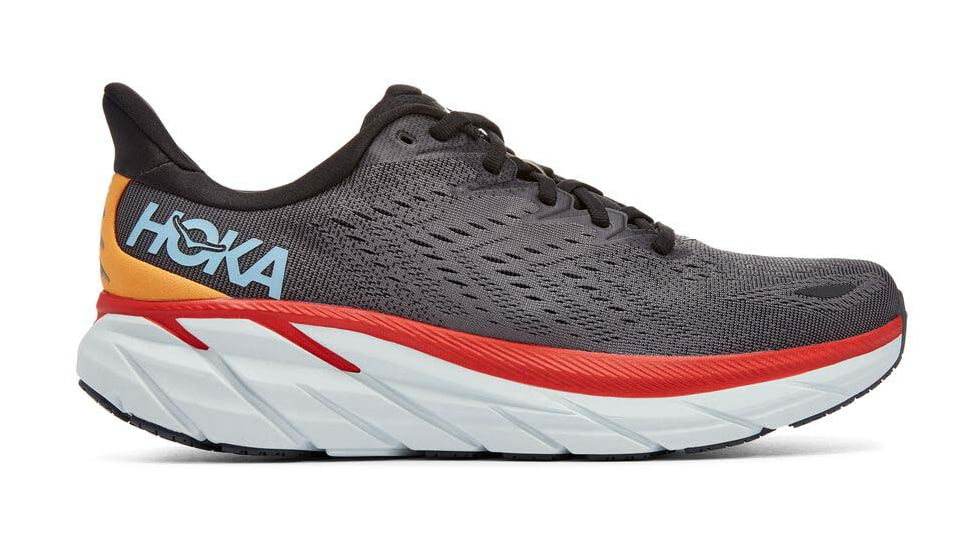 Hoka Clifton 8 Wide Running Shoes - Mens, Anthracite / Castlerock, 14EE, 1121374-ACTL-14EE