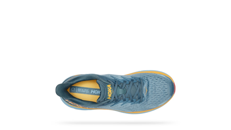 Hoka Clifton 8 Wide Running Shoes - Mens, Goblin Blue / Mountain Spring, 08EE, 1121374-GBMS-08EE