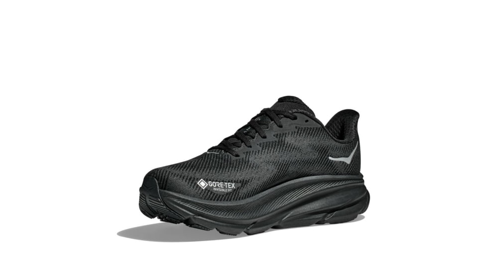 Hoka Clifton 9 GTX Running Shoes - Mens, Black/Black, 10.5D, 1141470-BBLC-10.5D