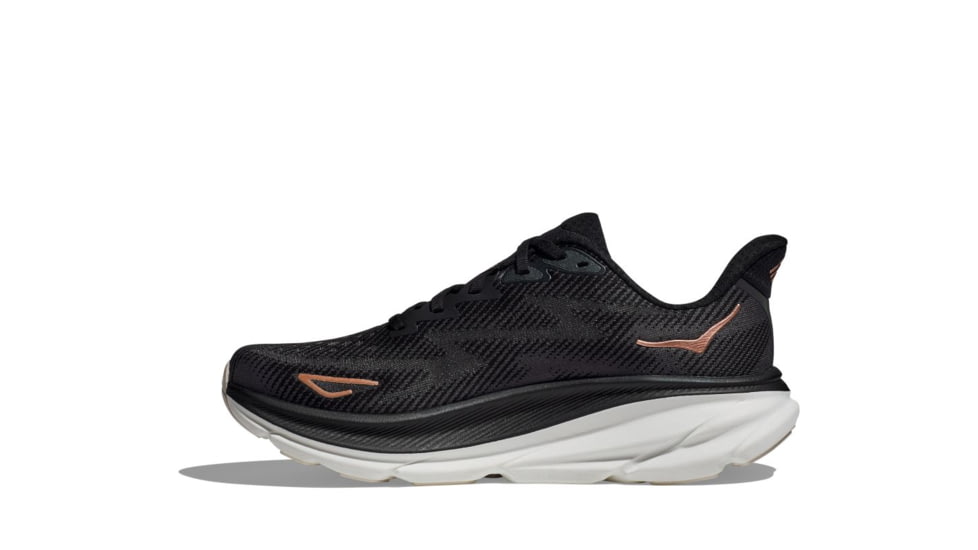Hoka Clifton 9 Road Running Shoes - Womens 9-12 US, Black/Rose Gold, 11B, 1127896-BRGL-11B