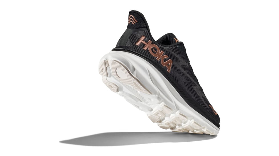 Hoka Clifton 9 Road Running Shoes - Womens 9-12 US, Black/Rose Gold, 11B, 1127896-BRGL-11B