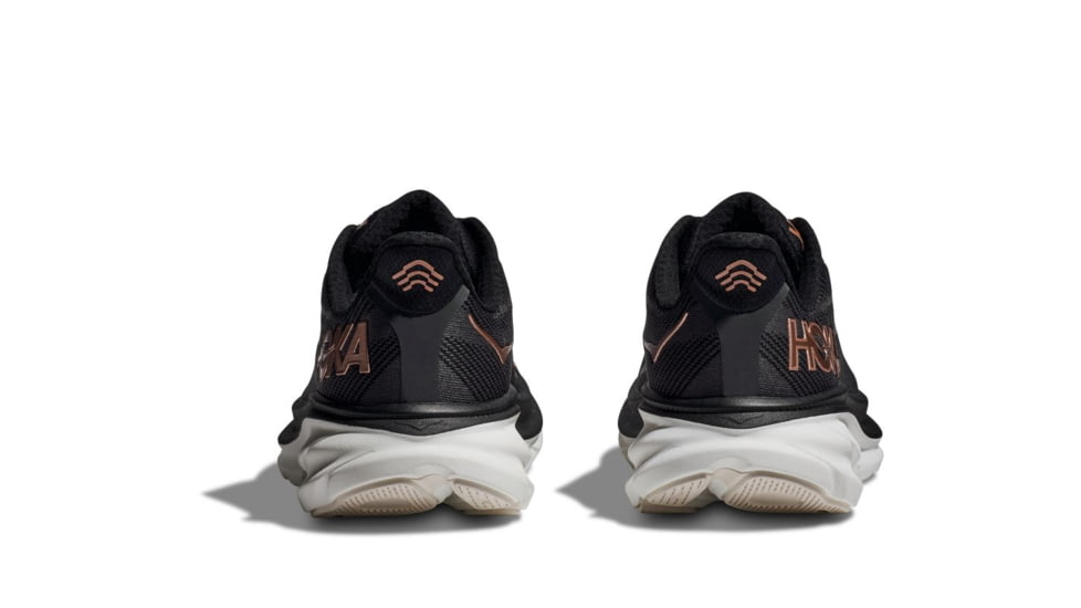 Hoka Clifton 9 Road Running Shoes - Womens 9-12 US, Black/Rose Gold, 11B, 1127896-BRGL-11B