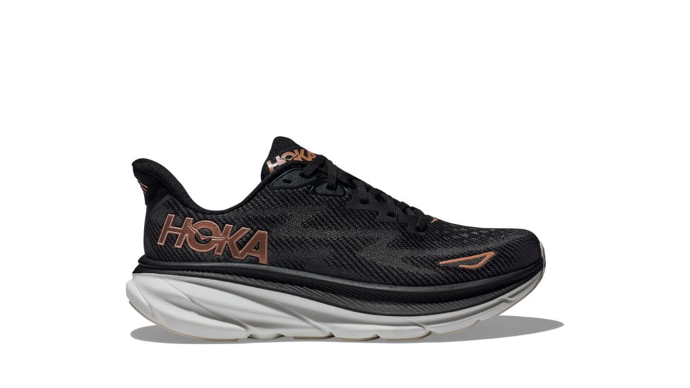 Hoka Clifton 9 Road Running Shoes - Womens 9-12 US, Black/Rose Gold, 11B, 1127896-BRGL-11B