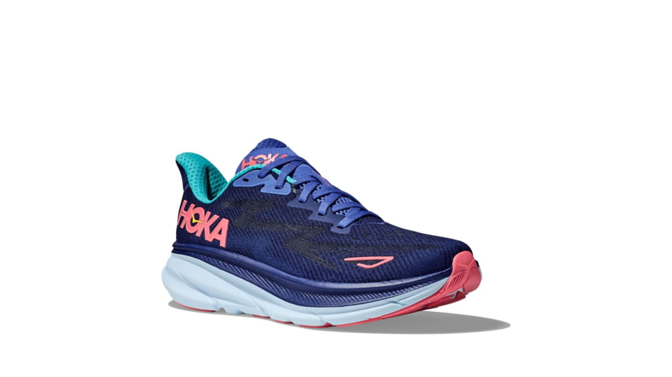Hoka Clifton 9 Road Running Shoes - Womens, Bellwether Blue/Ceramic, 9B, 1127896-BBCRM-09B
