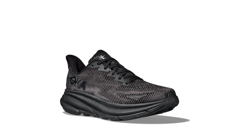 Hoka Clifton 9 Road Running Shoes - Womens, Black/Black, 11B, 1127896-BBLC-11B