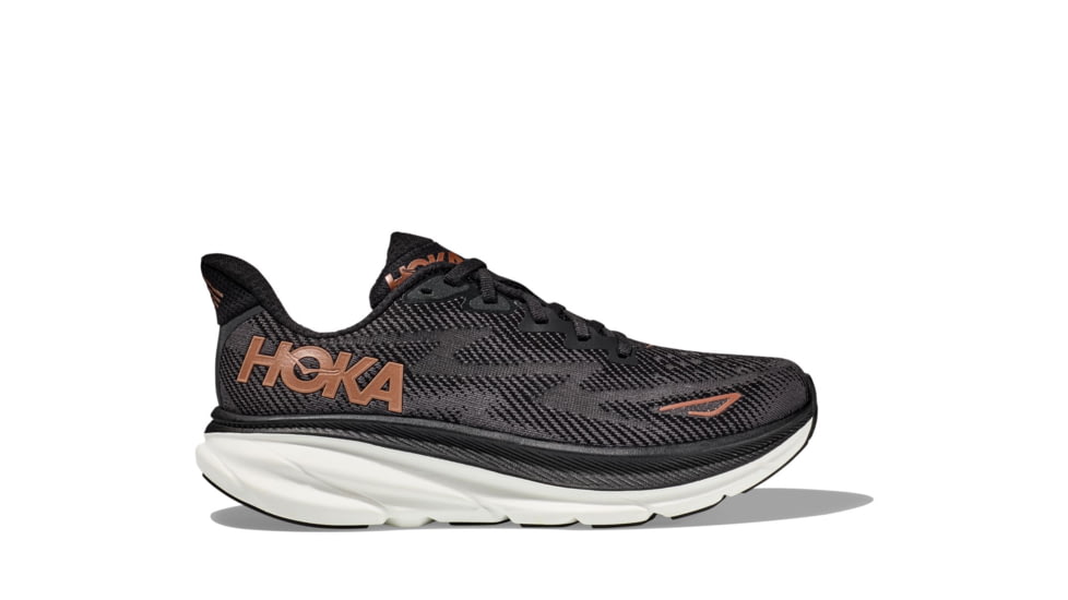 Hoka Clifton 9 Road Running Shoes - Womens, Black/Copper, 7B, 1127896-BCPPR-07B
