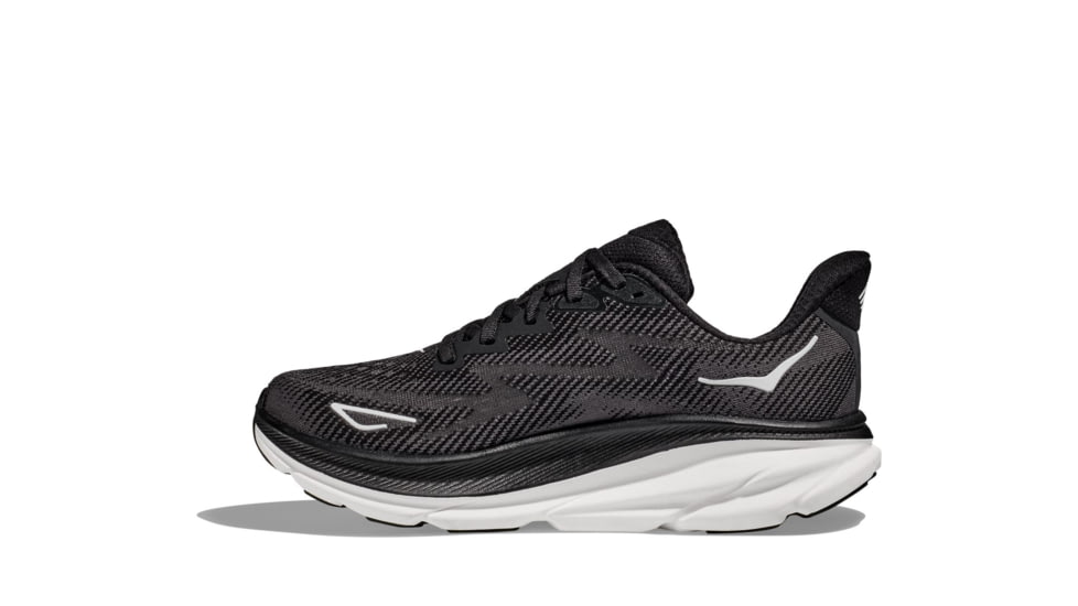 Hoka Clifton 9 Road Running Shoes - Womens, Black/White, 11B, 1127896-BWHT-11B