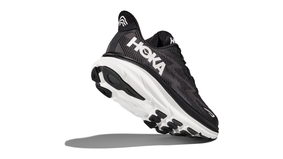 Hoka Clifton 9 Road Running Shoes - Womens, Black/White, 11B, 1127896-BWHT-11B