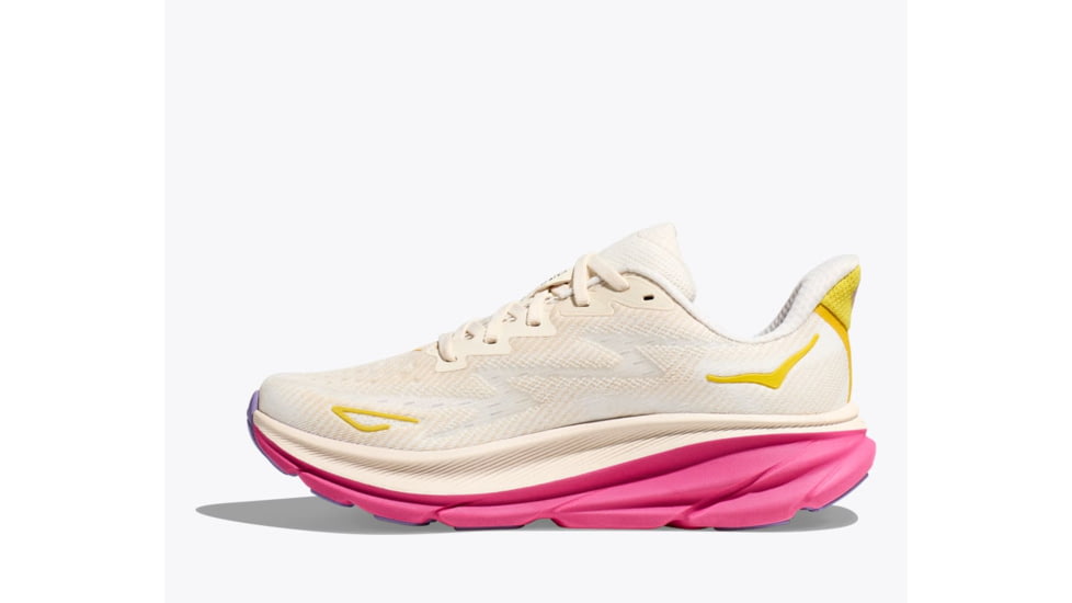 Hoka Clifton 9 Road Running Shoes - Womens, Eggnog/Blanc De Blanc, 9B, 1127896-EBDB-09B