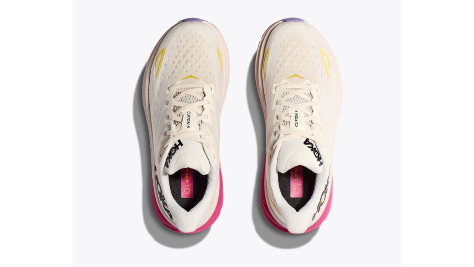 Hoka Clifton 9 Road Running Shoes - Womens, Eggnog/Blanc De Blanc, 9B, 1127896-EBDB-09B