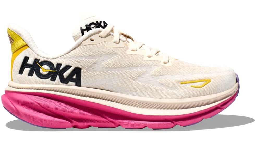 Hoka Clifton 9 Road Running Shoes - Womens, Eggnog/Blanc De Blanc, 9B, 1127896-EBDB-09B