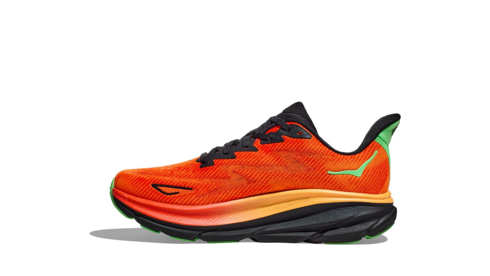 Hoka Clifton 9 Running Shoes - Mens - 11-16 US, Flame/Vibrant Orange, 15D, 1127895-FVOR-15D