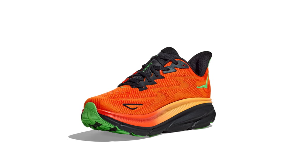 Hoka Clifton 9 Running Shoes - Mens - 11-16 US, Flame/Vibrant Orange, 15D, 1127895-FVOR-15D
