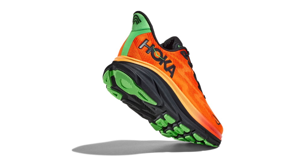 Hoka Clifton 9 Running Shoes - Mens - 11-16 US, Flame/Vibrant Orange, 15D, 1127895-FVOR-15D