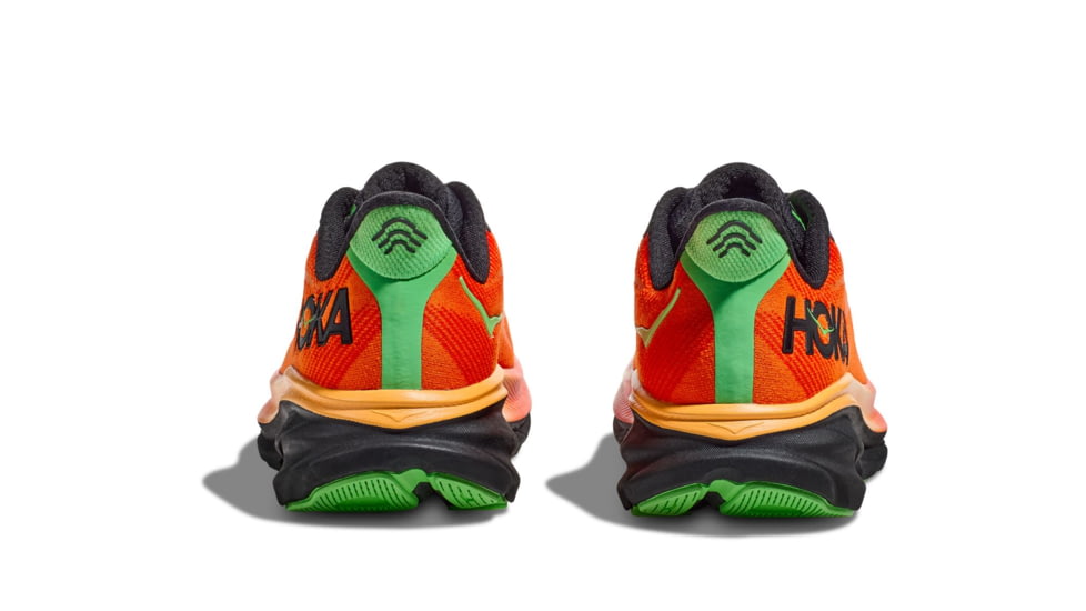 Hoka Clifton 9 Running Shoes - Mens - 11-16 US, Flame/Vibrant Orange, 15D, 1127895-FVOR-15D