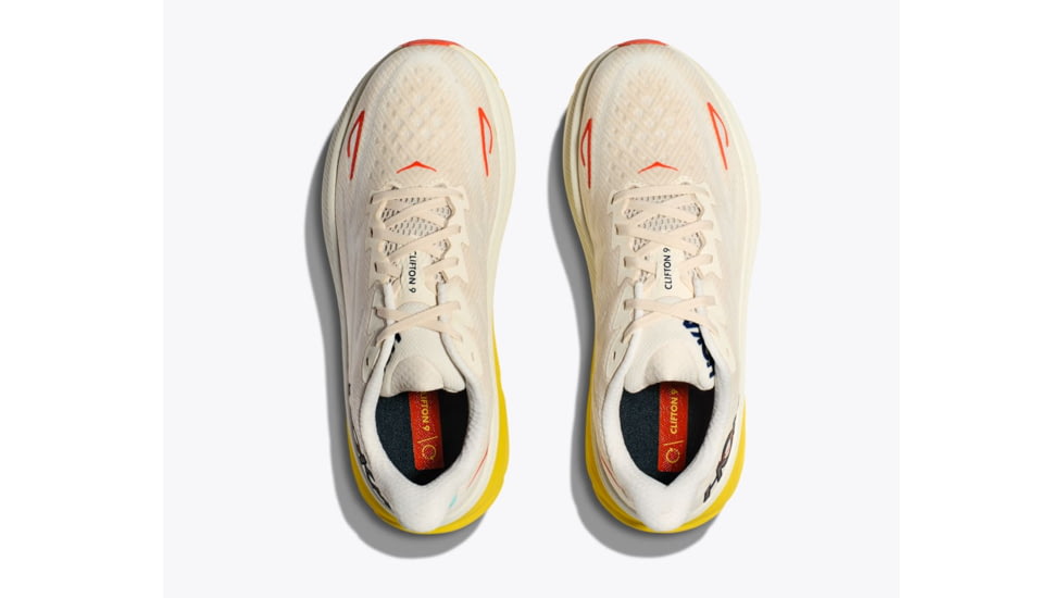 Hoka Clifton 9 Running Shoes - Mens, Eggnog/Passion Fruit, 12D, 1127895-EPFR-12D