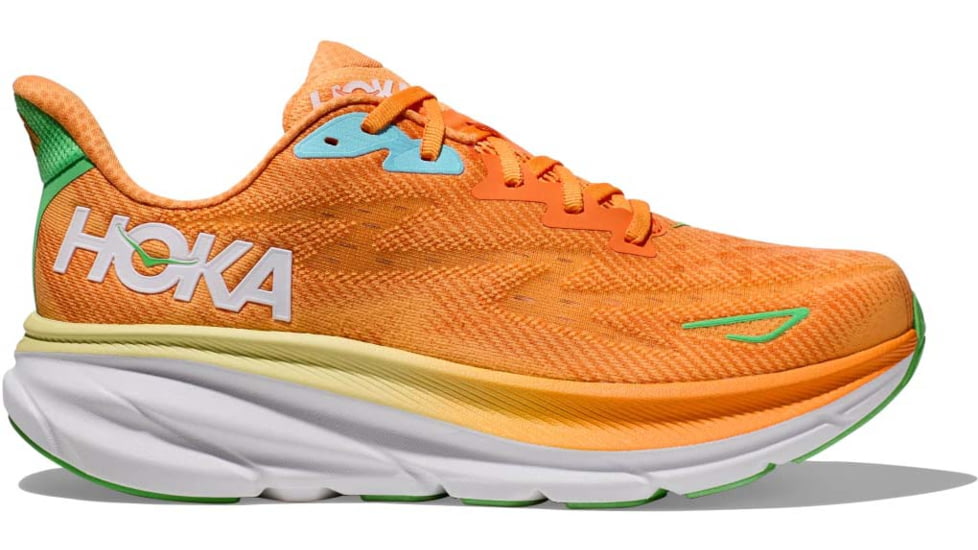 Hoka Clifton 9 Shoes - Mens, Solar Flare/Sherbet, 11.5, 1127895-SRSH-11.5D