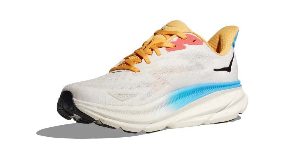 Hoka Clifton 9 Shoes - Womens, Blanc De Blanc/Swim Day, 6, 1127896-BSW-06B