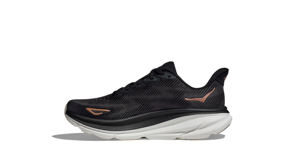 Hoka Clifton 9 Wide Road Running Shoes - Womens, Black/Rose Gold, 11D, 1132211-BRGL-11D
