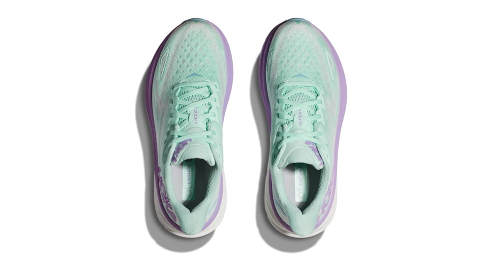 Hoka Clifton 9 Road Running Shoes - Womens 9-12 US, Sunlit Ocean/Lilac Mist, 09.5B, 1127896-SOLM-09.5B