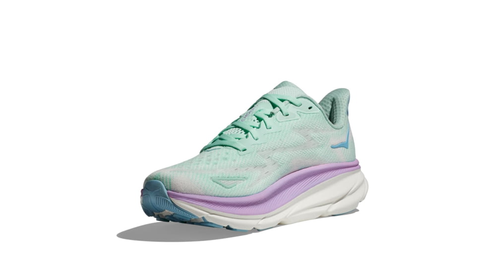 Hoka Clifton 9 Road Running Shoes - Womens 9-12 US, Sunlit Ocean/Lilac Mist, 09.5B, 1127896-SOLM-09.5B