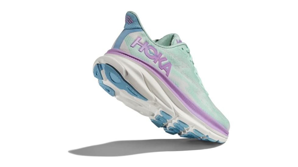 Hoka Clifton 9 Road Running Shoes - Womens 9-12 US, Sunlit Ocean/Lilac Mist, 09.5B, 1127896-SOLM-09.5B