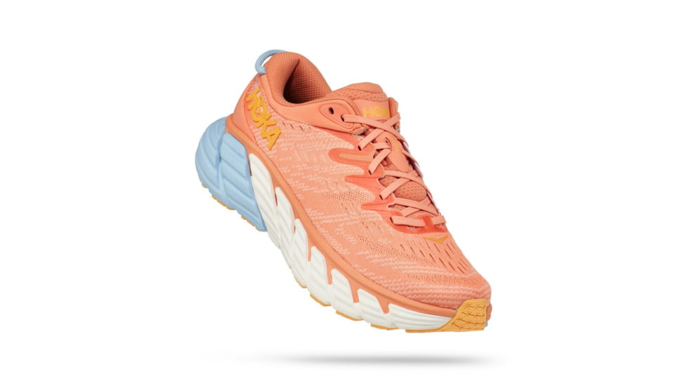 Hoka Gaviota 4 Wide Road Running - Womens, Shell Coral / Peach Parfait, 06.5D, 1123201-SCPP-06.5D