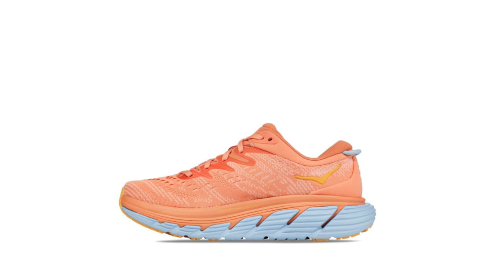 Hoka Gaviota 4 Wide Road Running - Womens, Shell Coral / Peach Parfait, 06.5D, 1123201-SCPP-06.5D