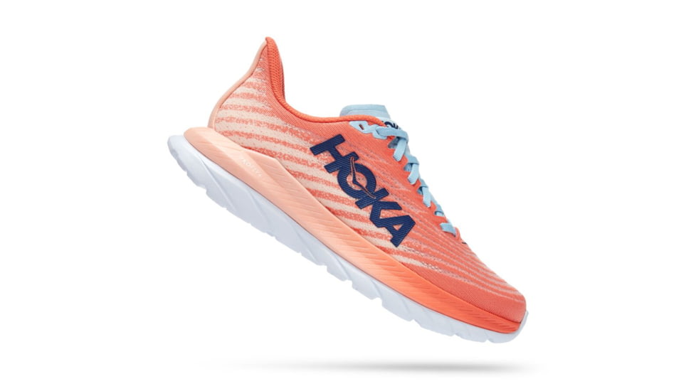 Hoka Mach 5 Road Running - Womens, Camellia / Peach Parfait, 05B, 1127894-CPPF-05B