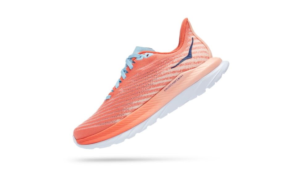 Hoka Mach 5 Road Running - Womens, Camellia / Peach Parfait, 05B, 1127894-CPPF-05B