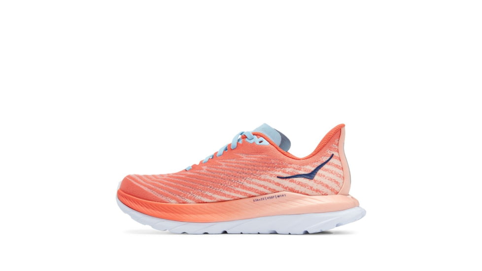Hoka Mach 5 Road Running - Womens, Camellia / Peach Parfait, 05B, 1127894-CPPF-05B