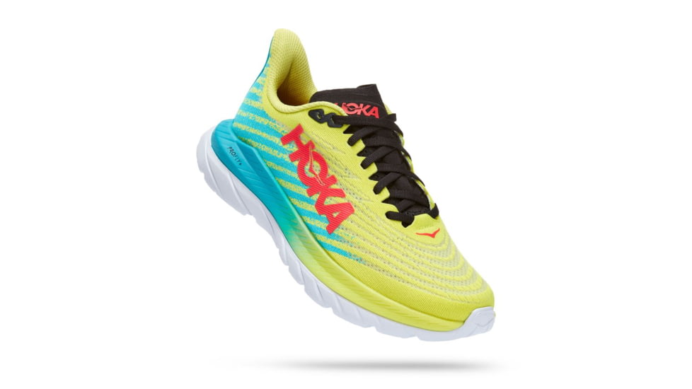 Hoka Mach 5 Road Running - Womens, Evening Primrose / Scuba Blue, 08.5B, 1127894-EPSB-08.5B