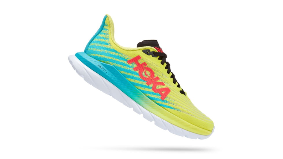 Hoka Mach 5 Road Running - Womens, Evening Primrose / Scuba Blue, 08.5B, 1127894-EPSB-08.5B