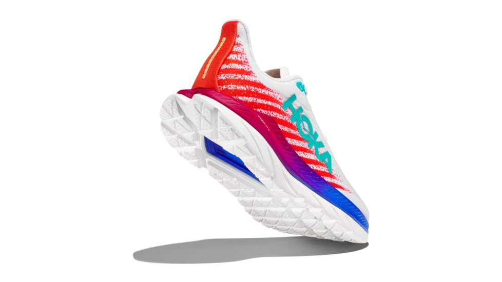 Hoka Mach 5 Road Running - Womens, White/Flame, 7B, 1127894-WFM-07B