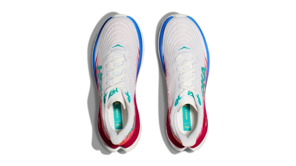 Hoka Mach 5 Running Shoes - Mens, White/Flame, 10.5D, 1127893-WFM-10.5D
