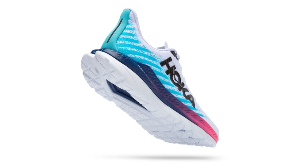Hoka Mach 5 Running Shoes - Mens, White / Scuba Blue, 07.5D, 1127893-WSBB-07.5D