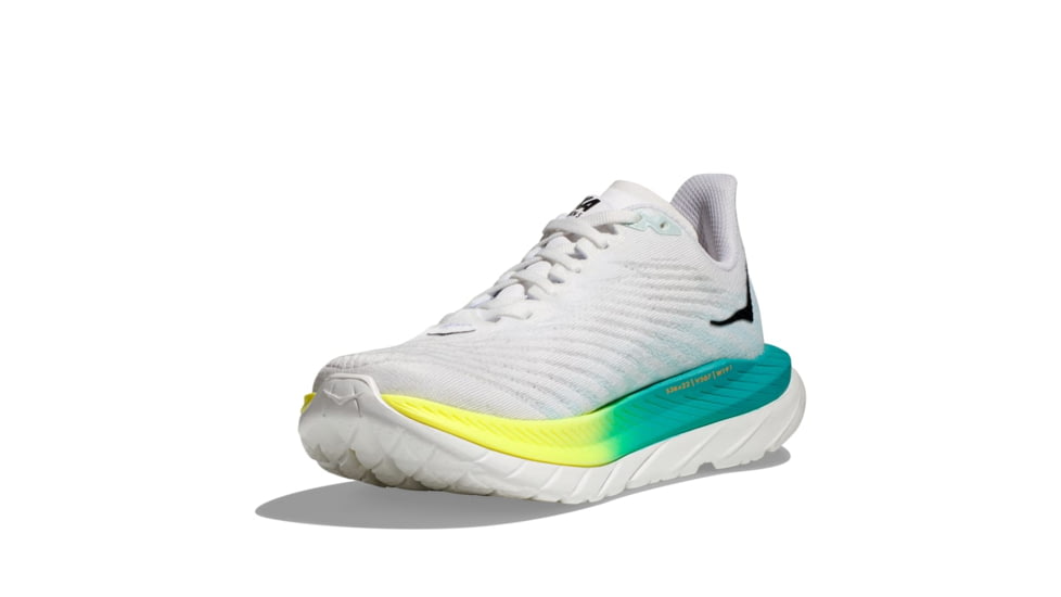 Hoka Mach 5 Road Running - Womens, White/Blue Glass, 06B, 1127894-WBGL-06B