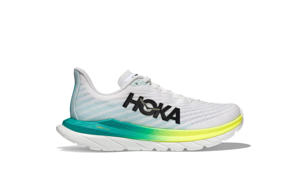 Hoka Mach 5 Road Running - Womens, White/Blue Glass, 06B, 1127894-WBGL-06B
