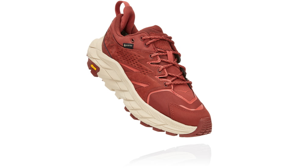 Hoka Anacapa Low GTX Shoes - Womens, Cherry Mahogany / Hot Sauce, 6B, 1119373-CMHS-06B
