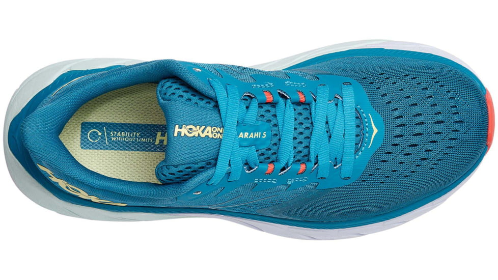 Hoka Arahi 5 Casual Shoes - Womens, Mosaic Blue/Luminary Green, 7, Medium, 1115012-MBLGR-07B