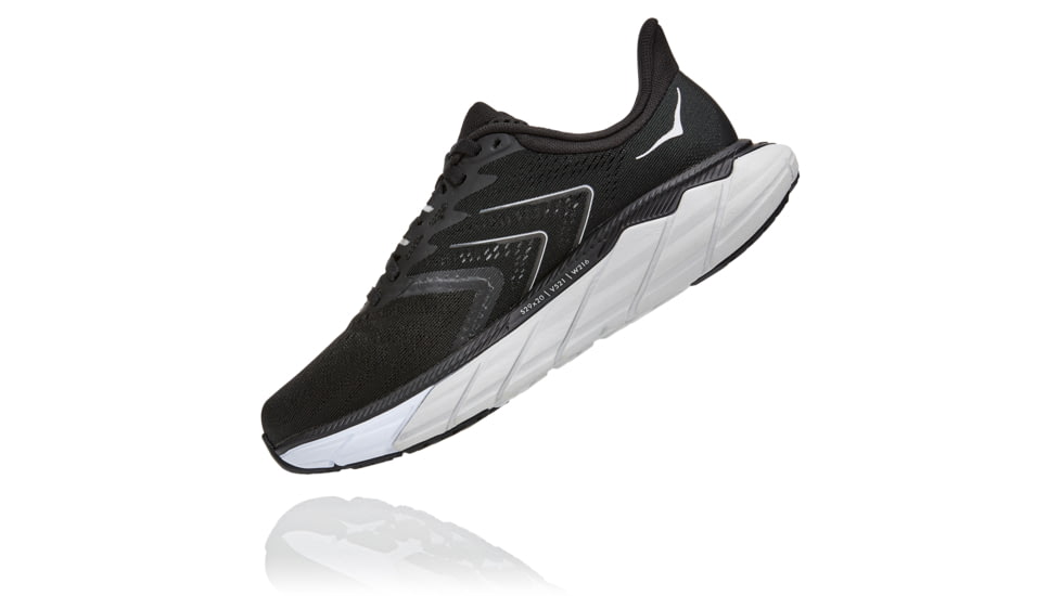 Hoka Arahi 5 Shoes - Womens, Black/White, 10B, 1115012-BWHT-10B