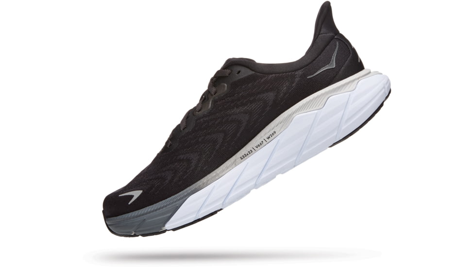 Hoka Arahi 6 Shoes - Mens, Black / White, 7.5D, 1123194-BWHT-07.5D