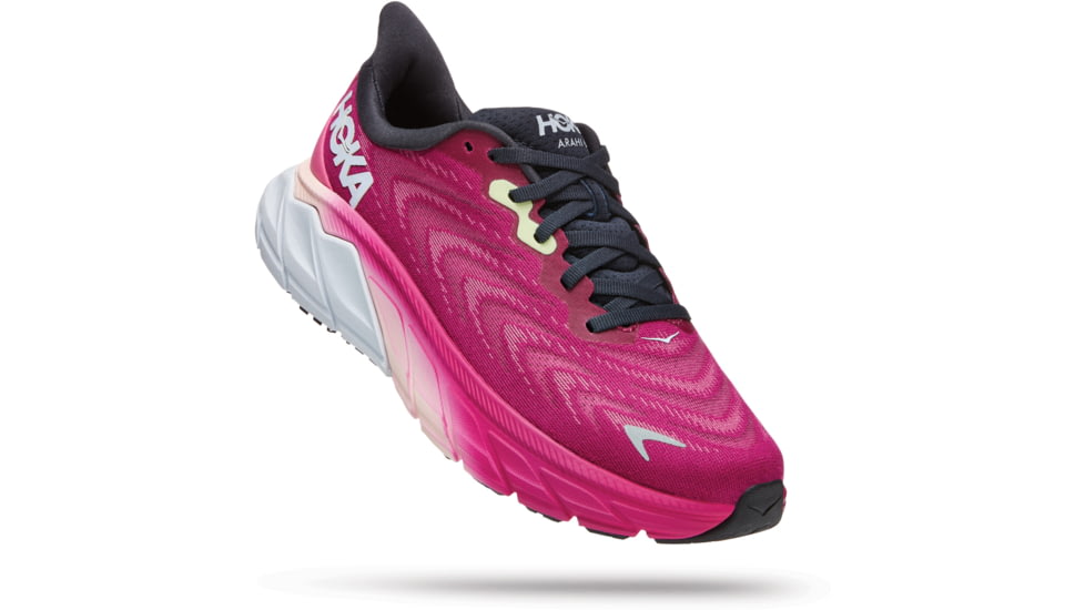 Hoka Arahi 6 Shoes - Womens, Festival Fuchsia / Ibis Rose, 9B, 1123195-FFIR-09B