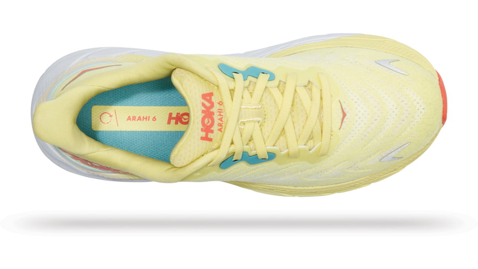 Hoka Arahi 6 Shoes - Womens, Yellow Pear / Sweet Corn, 9.5B, 1123195-YPSC-09.5B