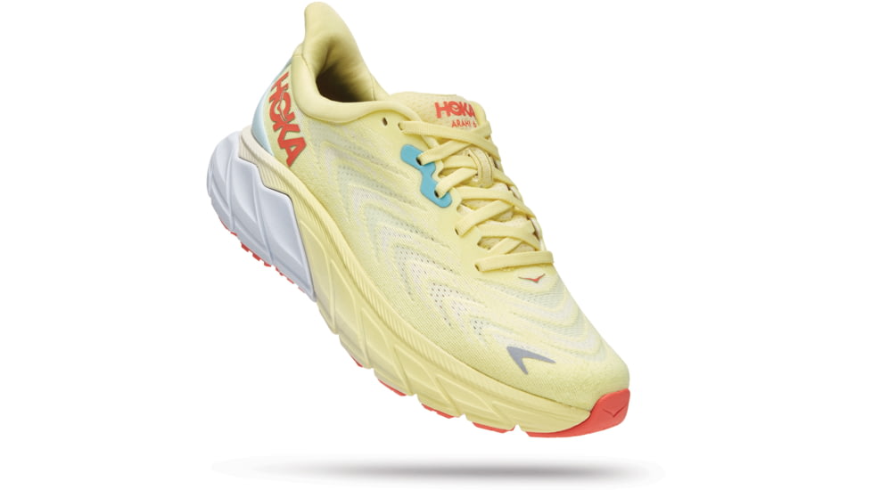 Hoka Arahi 6 Shoes - Womens, Yellow Pear / Sweet Corn, 9.5B, 1123195-YPSC-09.5B
