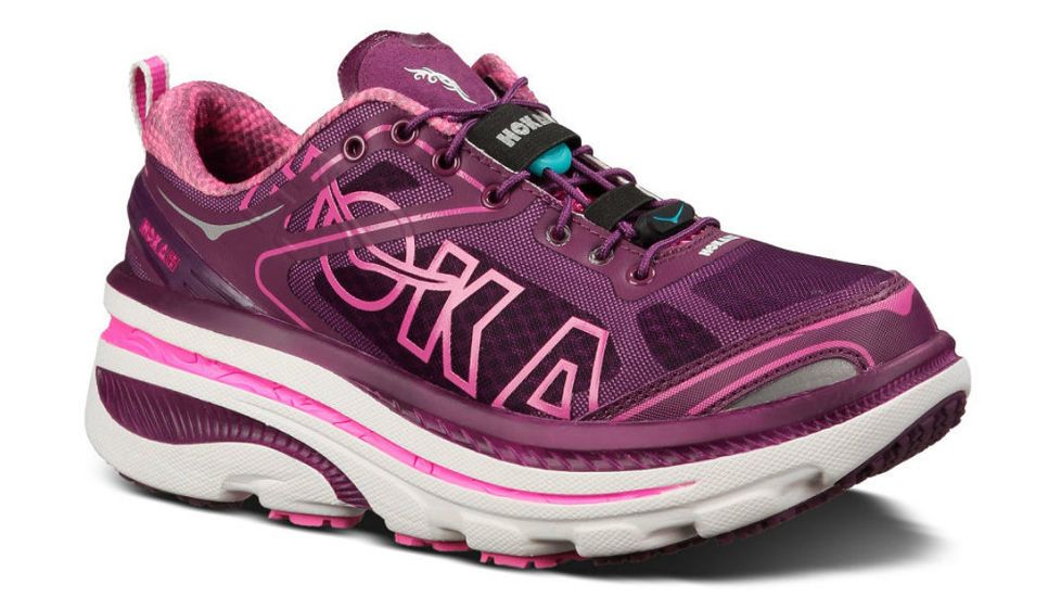 Hoka Bondi 3 Road Running Shoe - Women's -Plum/White/Fushia-Medium-6 US